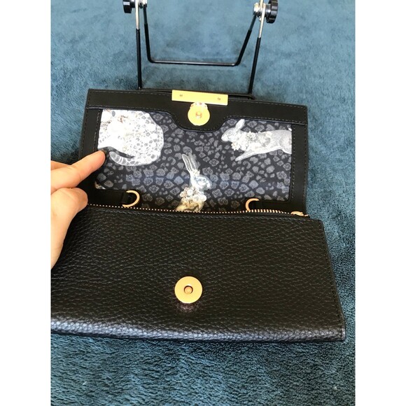 Ted Baker London black leather wallet on chain (missing chain), rose gold - Picture 8 of 11